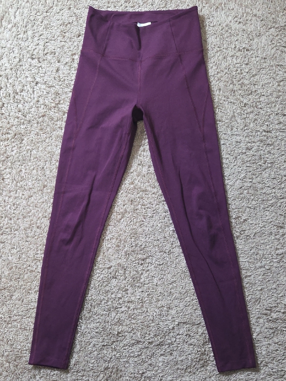 girlfriend collective high-waist plum leggings